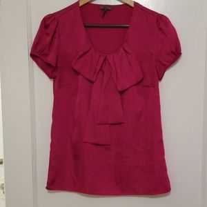 Magenta blouse, short sleeve